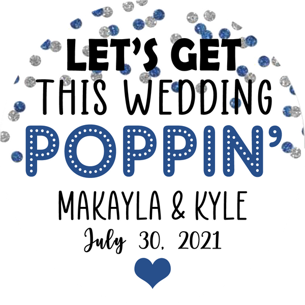 Navy and silver wedding favors