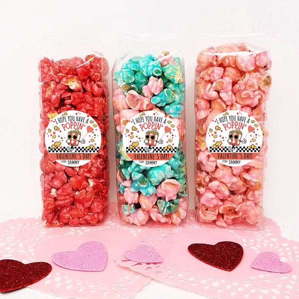 Checkerboard Poppin Valentine's Day - Party Favor Bags
