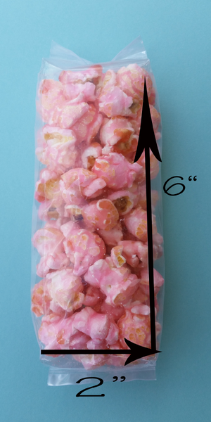 Popcorn party favor size bags 2" x 6"