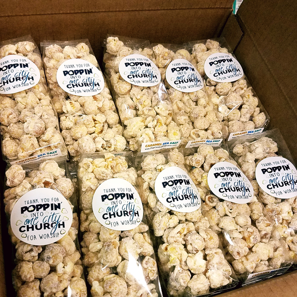 popcorn bags with custom labels