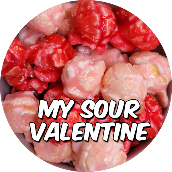 Vibrant pink and red valentine popcorn.