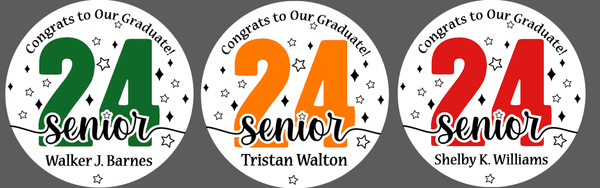 SENIOR 24 Stars - Graduation Popcorn Favor Bags