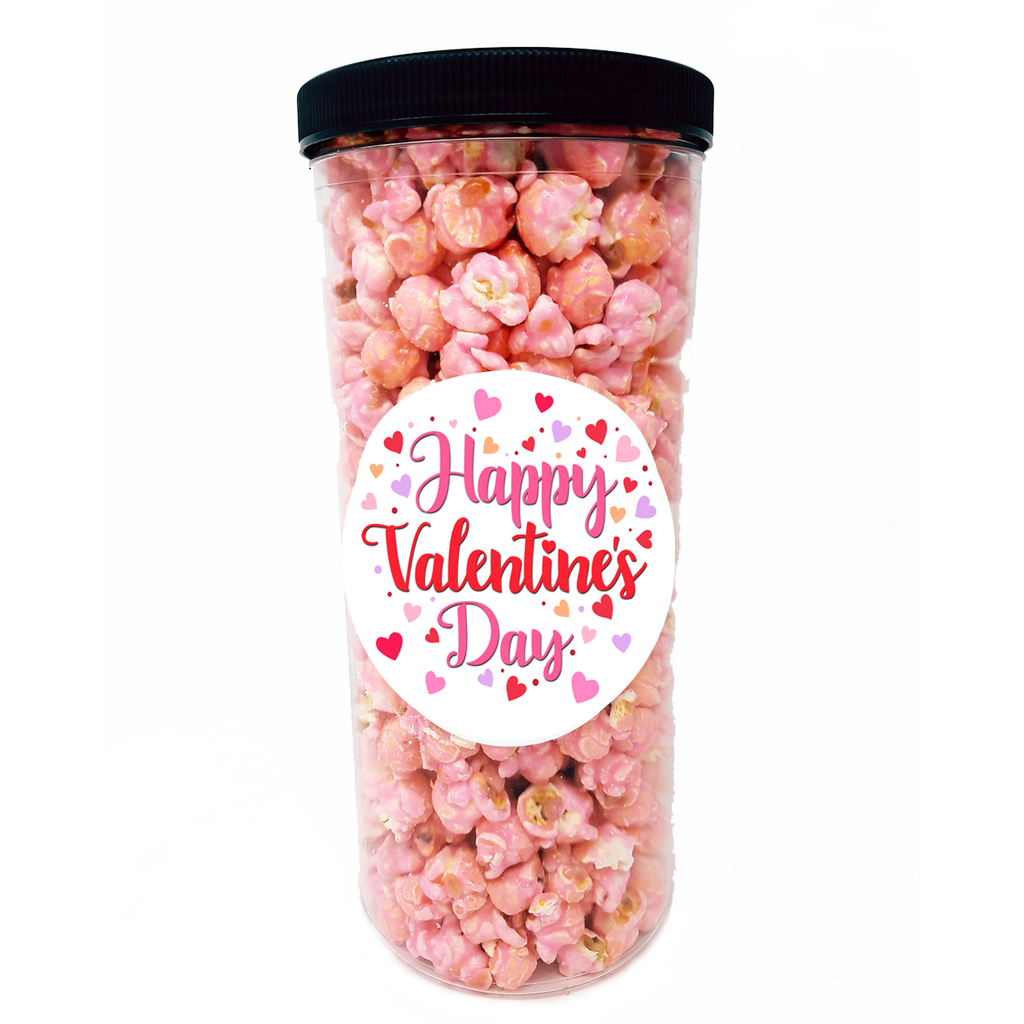 Happy Valentine's Day - Hearts - Popcorn Tube