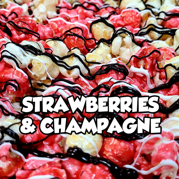 strawberry and champagne popcorn