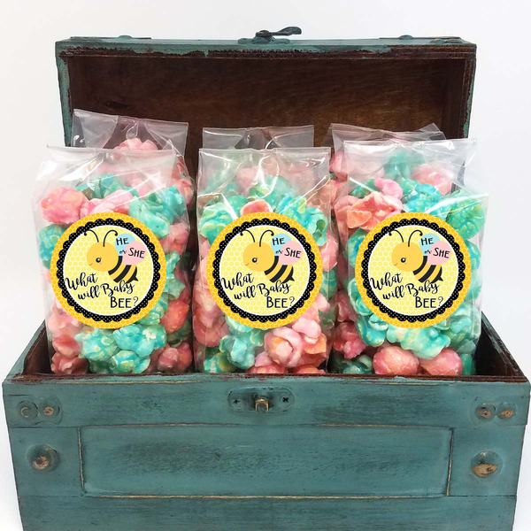 Baby Bee Gender Reveal Popcorn Favors