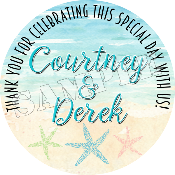 Destination - Beach Wedding Popcorn Party Favors