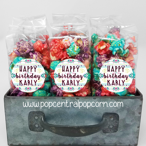 Boho Birthday - Popcorn Party Favors