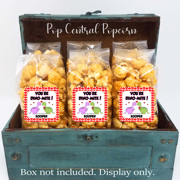 Dinosaur - Valentine Popcorn Party Favors