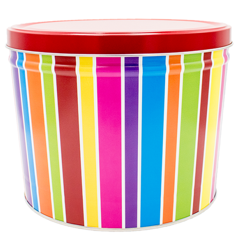 2 Gallon - Fun Stripes Tin