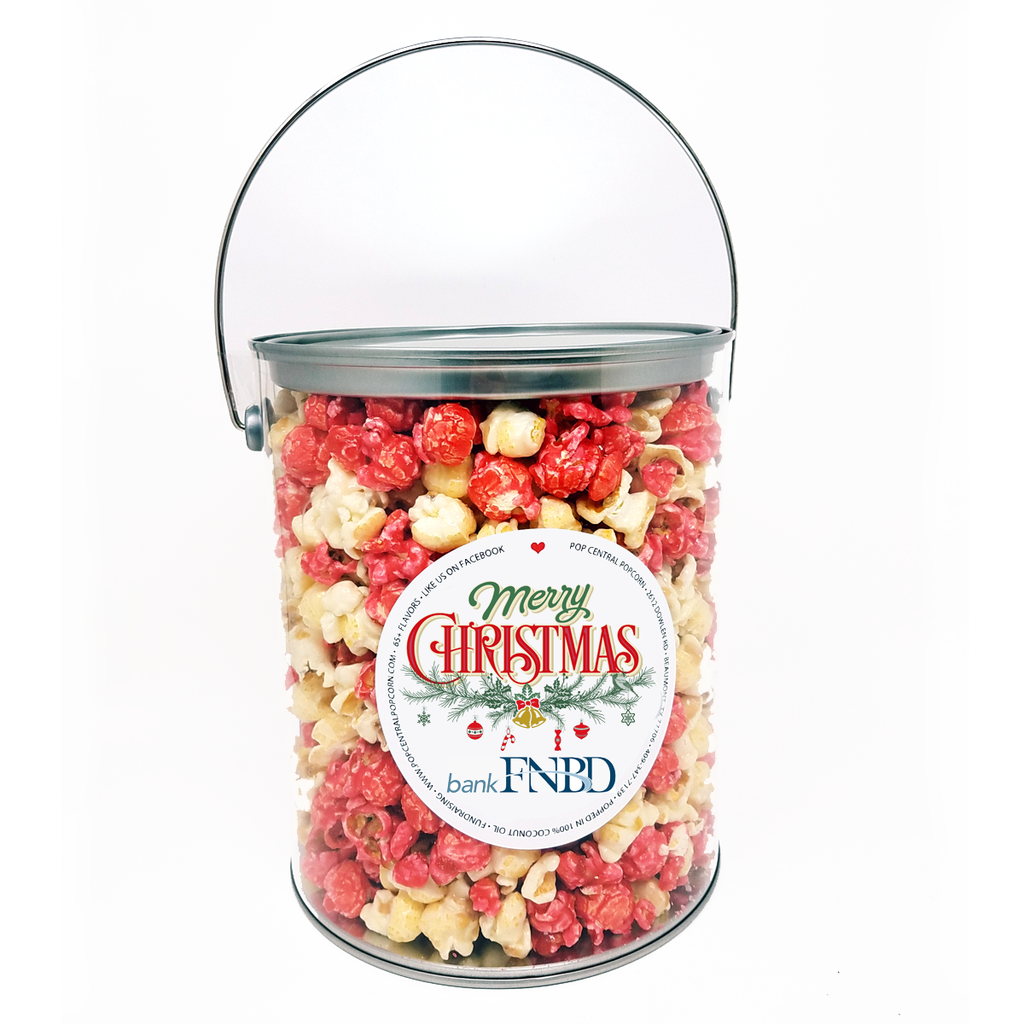 1 Gallon Popcorn Cans with Custom Logo Labels - CANDIED FLAVOR