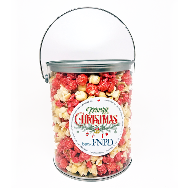 1 Gallon Popcorn Cans with Custom Logo Labels - SPECIALTY FLAVOR