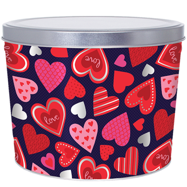 2 Gallon - Hearts and Love Tin