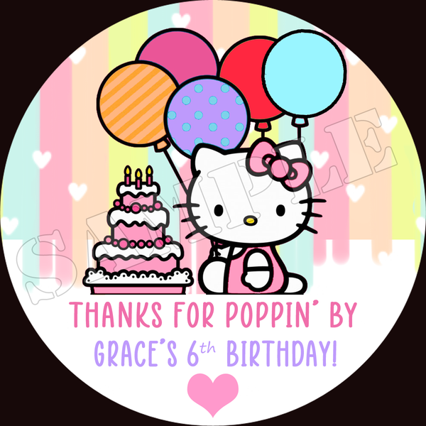 Kitty with Birthday Cake - Party Favors