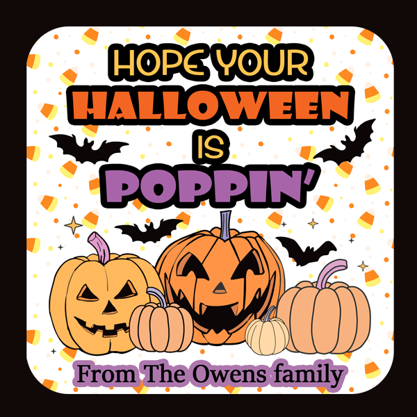 Hope Your Halloween is Poppin - Popcorn Party Favors