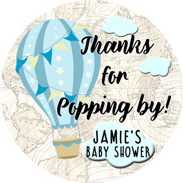 Hot Air Balloon - Blue and Yellow - Popcorn Favors