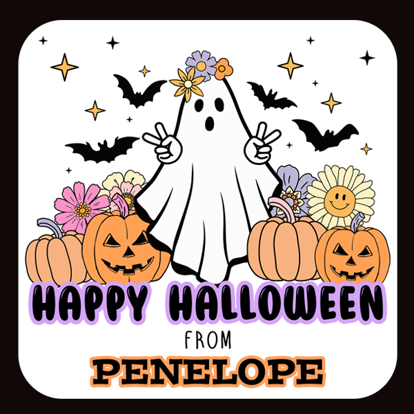 Peace Sign Ghost - Halloween Party Favors
