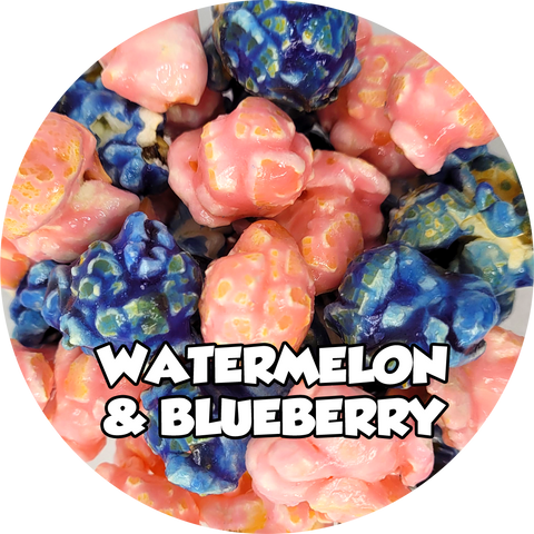 pink and blue popcorn