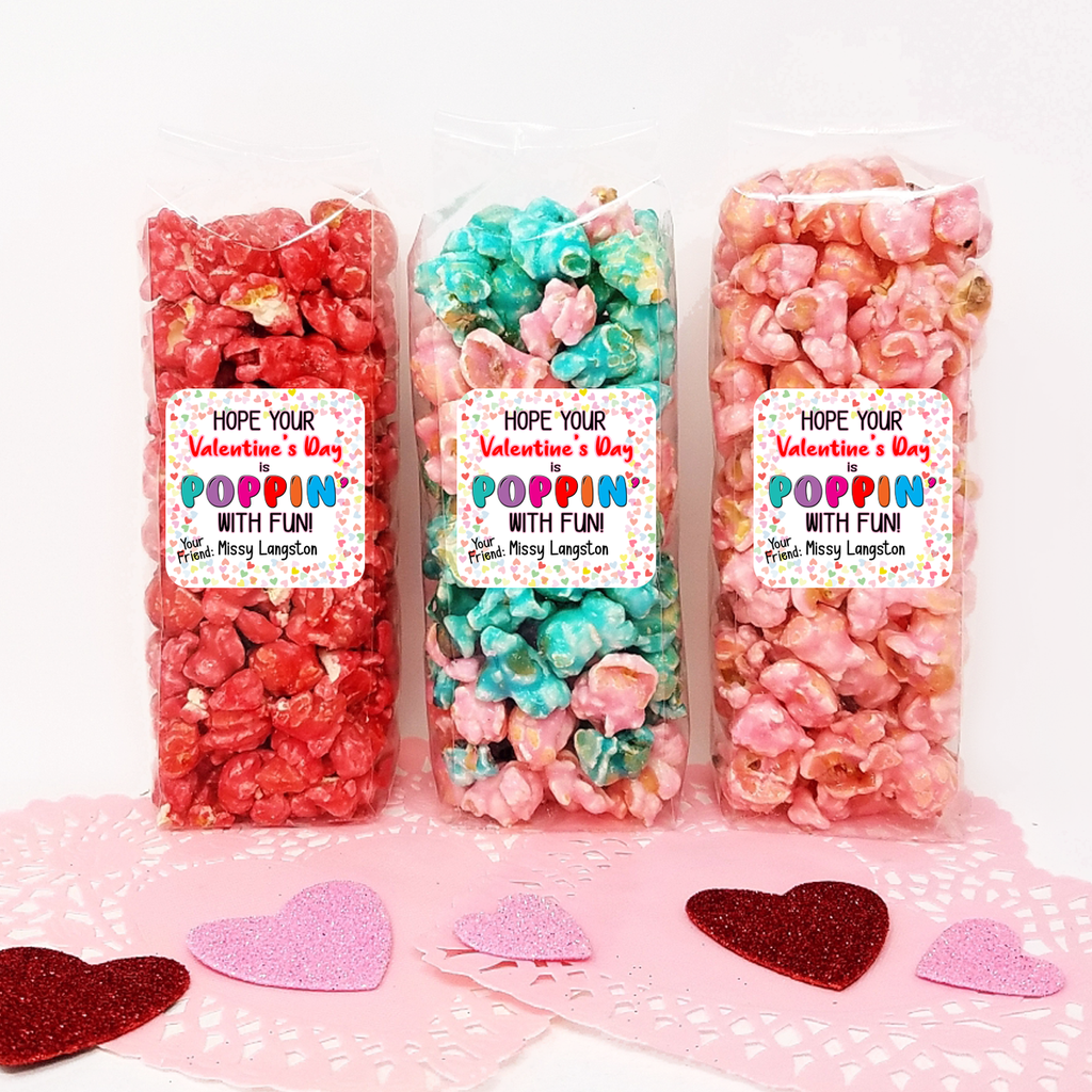 POPPIN - Personalized Valentine Popcorn Party Favors