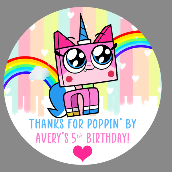 Princess-Kitty Birthday Party Popcorn Favors