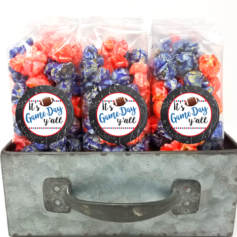 Football Season - Red and Blue Popcorn Bags