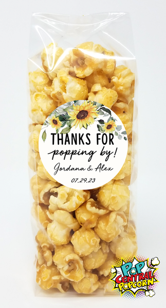 Sunflower Wedding Popcorn Party Favors
