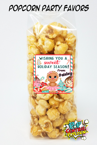 Christmas personalized popcorn bags
