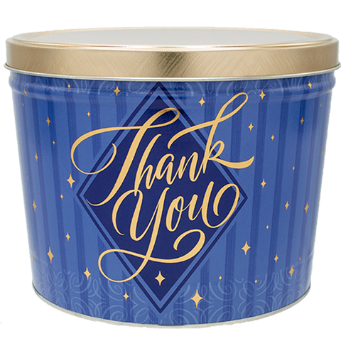 2 Gallon - Thank You Popcorn Tin