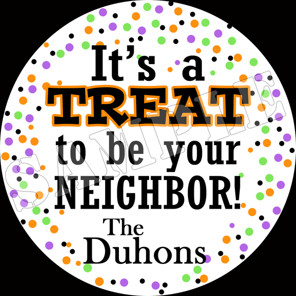Halloween Popcorn Bags - It's a Treat to be your Neighbor