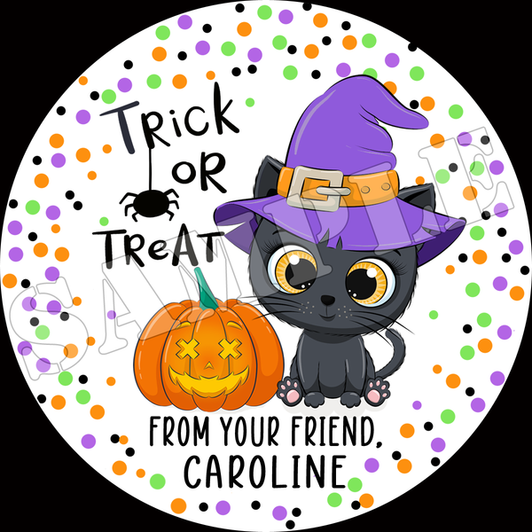 Halloween Popcorn Bags - Trick or Treat Cat and Pumpkin