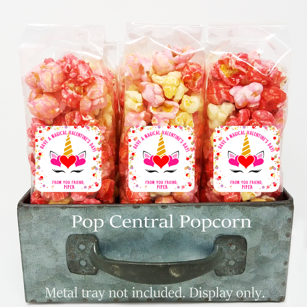 Unicorn - Valentine Popcorn Party Favors