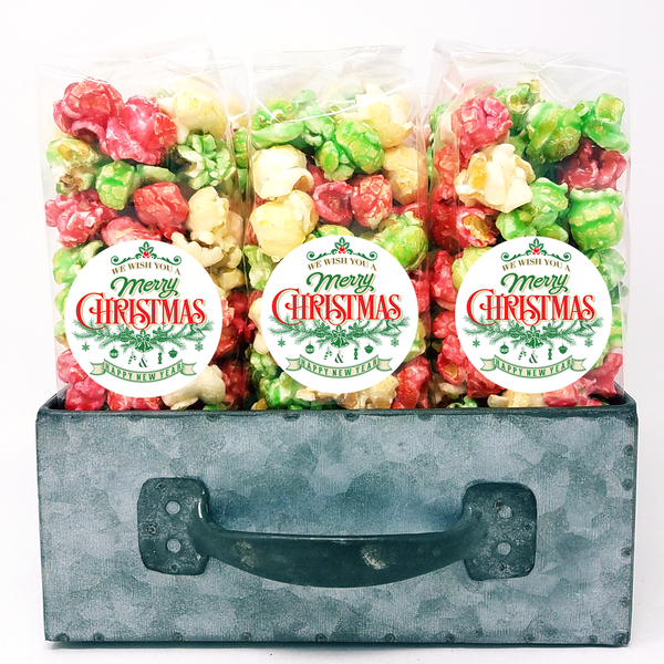 Merry Christmas & Happy New Year - Popcorn Party Favors