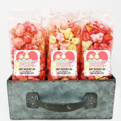 You Make My Heart POP - Valentine Popcorn Party Favors