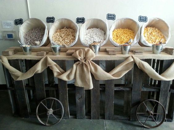 Popcorn Bar- DiY- 100 Guests